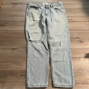 BDG Blue Dad Slim Tapered Fit Jeans Distressed 30/30